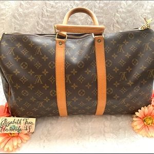 AUTH. Louis Vuitton Monogram Keepall 45
